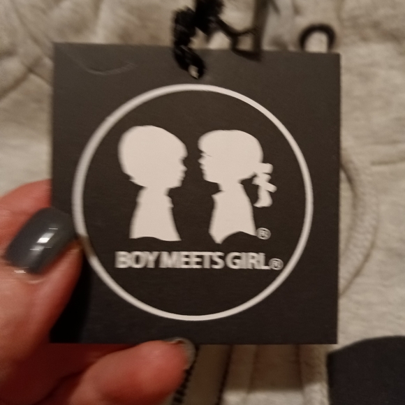 Boy Meets Girl Light Gray Hoodie with Black Silhouette - Picture 4 of 4